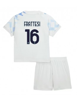 Billige Inter Milan Davide Frattesi #16 Bortedraktsett Barn 2025-26 Kortermet (+ Korte bukser)